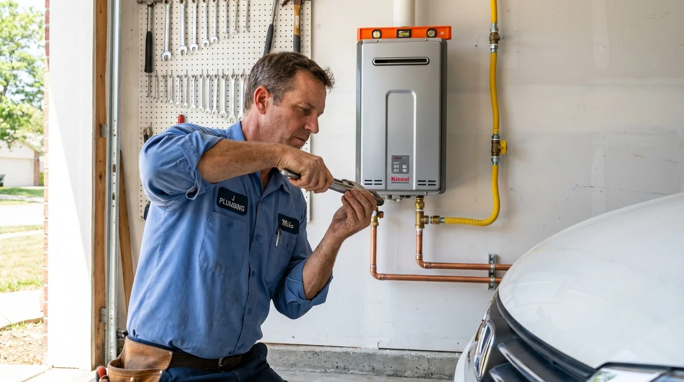 Tankless water heater installation by a Johns Plumbing LLC plumber in Kings Beach
